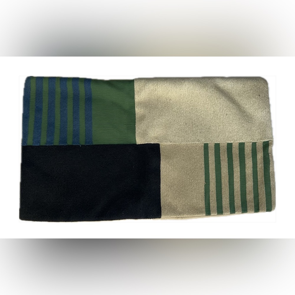 West Elm Corded Striped Blocks Pillow Cover, 12"x21", Midnight